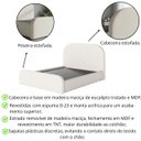 Ver imagem 2 de Cama Estilo Clean Cores Versáteis Tamanho Casal C/ Cabeceira:linho Off White