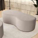 Ver imagem 1 de Puff Decorativo Orgânico para Living Quarto 140cm Orbit W01 Bouclê Creme - Lyam Decor