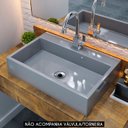 Ver imagem 2 de Cuba Pia de Apoio para Banheiro Retangular 55cm Ivy C08 Cinza - Mpozenato