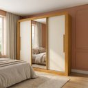 Ver imagem 1 de Guarda Roupa Casal 3 Portas 4 Gavetas 191,8cm com Espelho