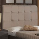Ver imagem 4 de Cabeceira Cama Box Casal King Luna 193cm Suede Bege