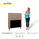 Ver imagem 3 de Cabeceira Cama Box Casal King Luna 193cm Suede Bege