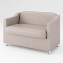 Ver imagem 3 de Kit Sofá Namoradeira Reforçada Tilla + 02 Poltronas Recepção Cor:bege