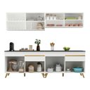 Ver imagem 6 de Cozinha Compacta 4 Pç com Armário e Balcão Mp3696 Veneza Gw Multimóveis Branca