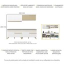 Ver imagem 4 de Cozinha Compacta 4 Pç com Armário e Balcão Mp3696 Veneza Gw Multimóveis Branca