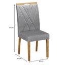 Ver imagem 6 de Mesa de Jantar Júlia 160x80cm Cinamomo Off White com 6 Cadeiras Lara Linho Prata - Valdemóveis
