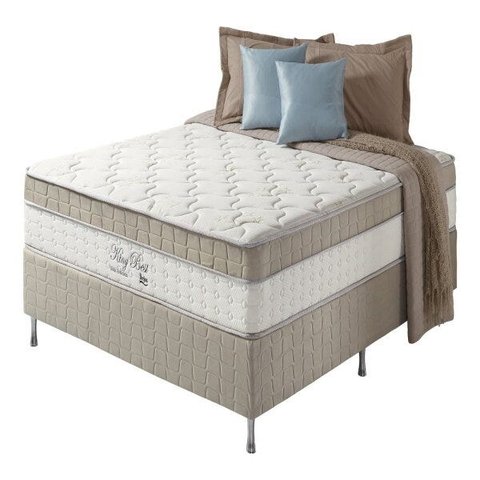 Cama Box Casal Zidi  Zidi Houston 138x188cm Molas Ensacadas