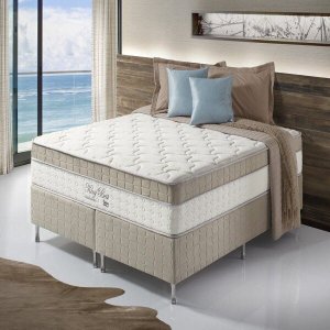 Cama Box Queen Zidi  Zidi Houston 158x198cm Molas Ensacadas