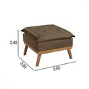 Ver imagem 2 de Puff Quadrado mm-35 Pillow Espuma Veludo Marrom Martins Estofados