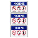 Ver imagem 1 de Combo 3 Placas De Sinalização Higiene, Evite Cumprimentos, Lave As Mãos, Utilize Álcool Gel 30x20 Ac