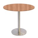 Ver imagem 1 de Mesa Bistrô Beta 112,50 Cm (alt) Disco Redondo Tampo Mdp Redondo 60 Cm (larg) X 2,50 Cm (alt) Noce