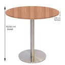 Ver imagem 4 de Mesa Bistrô Beta 112,50 Cm (alt) Disco Redondo Tampo Mdp Redondo 60 Cm (larg) X 2,50 Cm (alt) Noce