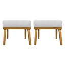 Ver imagem 4 de Kit 2 Puffs Decorativos Firenze Retangular - Branco Corino