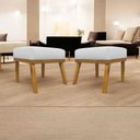 Ver imagem 1 de Kit 2 Puffs Decorativos Firenze Retangular - Branco Corino