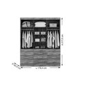 Ver imagem 6 de Quarto Casal Completo 3 Peças 1 Guarda Roupa + 1 Cômoda + 1 Cabeceira QC28 Atacama - Santos Andirá