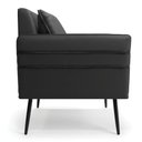 Ver imagem 6 de Kit 02 Poltronas Corino Preto Pés Palito De Ferro Preto