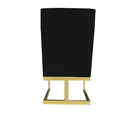 Ver imagem 3 de Cadeira para Sala de Jantar Ana Base de Ferro Suede Preto - D'classe Decor