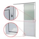 Ver imagem 2 de Porta de Correr Alumínio Branco Parede 1 Folha Lambril c/Visor Maxx - 215x95