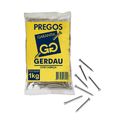 Prego Polido 17x24 1kg com Cabeça Gerdau - 1