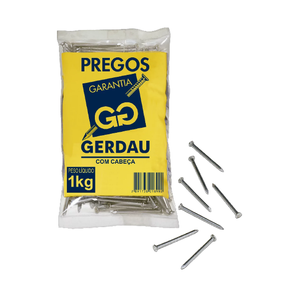 Prego Polido 17x24 1kg com Cabeça Gerdau