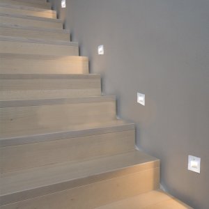 Balizador Parede Led Sensor Presença Embutir Branco Lup73