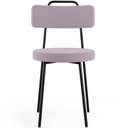Ver imagem 5 de Cadeira Decorativa Estofada Para Sala De Jantar Barcelona L02 Suede Rosê - Lyam Decor