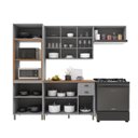 Ver imagem 5 de Armário Cozinha Modulada Completa Americana 100% MDF 270cm Provence Multimóveis Crink-CPL017 Cinza