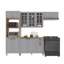 Ver imagem 2 de Armário Cozinha Modulada Completa Americana 100% MDF 270cm Provence Multimóveis Crink-CPL017 Cinza