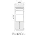 Ver imagem 3 de Torre Quente Para 2 Fornos Armário de Cozinha 2 Portas e 1 Suspensa Glamy Madesa
