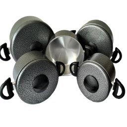Jogo de Panelas e Canecos leiteiras 8 Peças Preto Kit Remaza - 2
