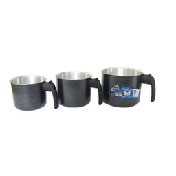 Jogo de Panelas e Canecos leiteiras 8 Peças Preto Kit Remaza - 3