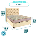 Ver imagem 3 de Conjunto Cama Box Bau Blindado Casal + Colchão D33 Maxsono Paropas + Cabeceira