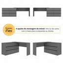 Ver imagem 6 de Mesa de Manicure Profissional de Canto em L com 6 Gavetas Organize Multimóveis MP6068 Grafite