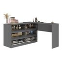 Ver imagem 5 de Mesa de Manicure Profissional de Canto em L com 6 Gavetas Organize Multimóveis MP6068 Grafite