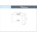 Ver imagem 2 de Puff Baú Organizador Decorativo Porta Objetos Suporta 100 Kg Cor:preto com Nogal