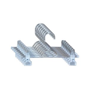 Kit 25un. Cabide Saia Infantil Fixo C/ Presilha G em Ps Cristal