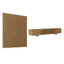 Ver imagem 2 de Rack com Painel Ripado TV 75 Polegadas Planejado 200x230cm Aruá CabeCasa MadeiraOriginals Marrom