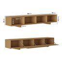 Ver imagem 4 de Rack com Painel Ripado TV 75 Polegadas Planejado 200x230cm Aruá CabeCasa MadeiraOriginals Marrom