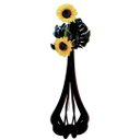 Ver imagem 1 de Vaso de Chão Decorativo Grande Mdf Ibiza:preto/90x42cm