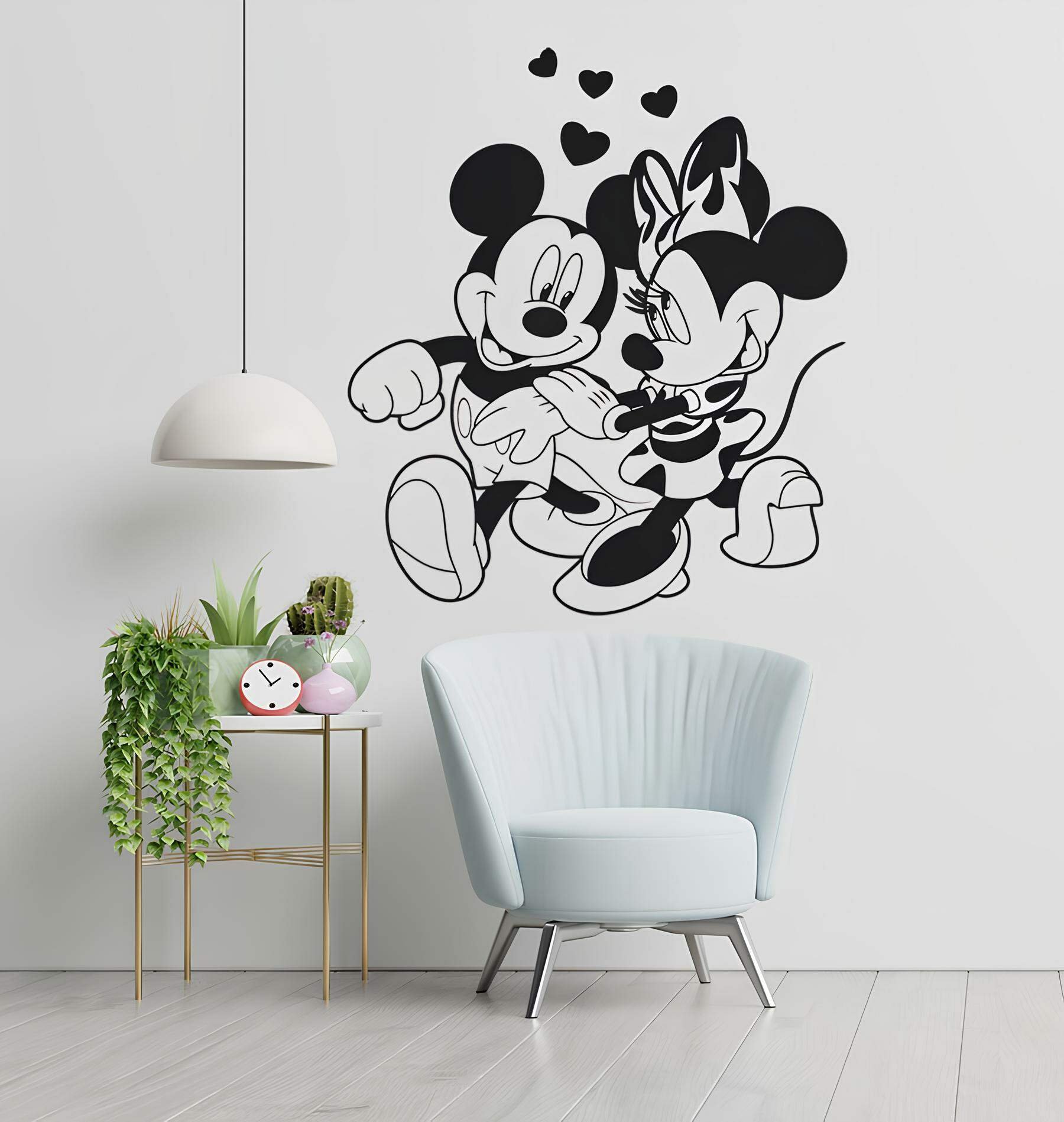 Adesivo de Parede Mickey e Minnie Mod21:52 X 60 Cm | MadeiraMadeira