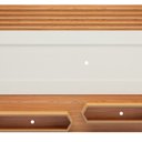 Ver imagem 2 de Painel Ripado Suspenso para TV até 65 Polegadas 100% MDF 220CMX150CM 2 Nichos