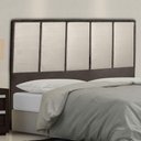 Ver imagem 1 de Cabeceira Cama Box Casal 140cm Suede Marrom e Bege