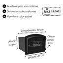 Ver imagem 3 de Forno Frente Alumínio Fundido 3mm c/Vidro Grande 50x47x33cm