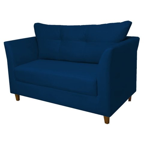Namoradeira Isis Decorativa para Recepção Suede Azul Marinho - Belliv Decor