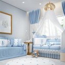 Ver imagem 1 de Quarto Bebê Menino Ursinho Clássico Azul 37pçs Grão de Gente