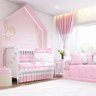 Quarto Bebê Menina Girafinha Clássica Rosa 37p Grão de Gente - 1