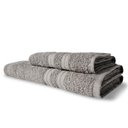 Ver imagem 1 de Kit 2 Toalhas Itália Soft 1 Banho 1 Rosto Grossa 100% Algodão 430g/m² Cinza