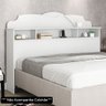 Cabeceira Cama Box Casal Queen 160cm Com Nichos Cristal G03 Branco - Mpozenato - 2