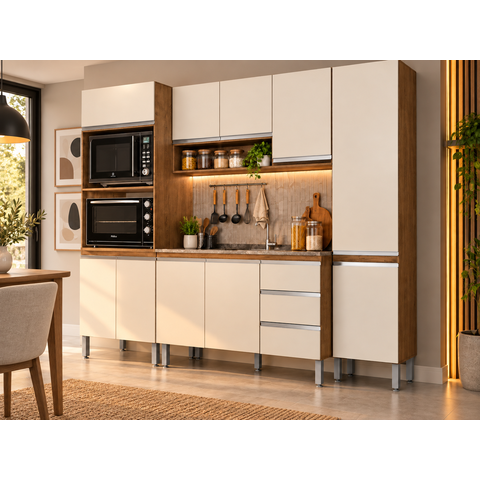 Cozinha Modulada Athena 4 Peças com Torre e Paneleiro Irm