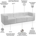 Ver imagem 4 de Sofá 3 Lugares para Sala Living Modular 264cm Lancaster F04 Bouclê Branco - Lyam Decor